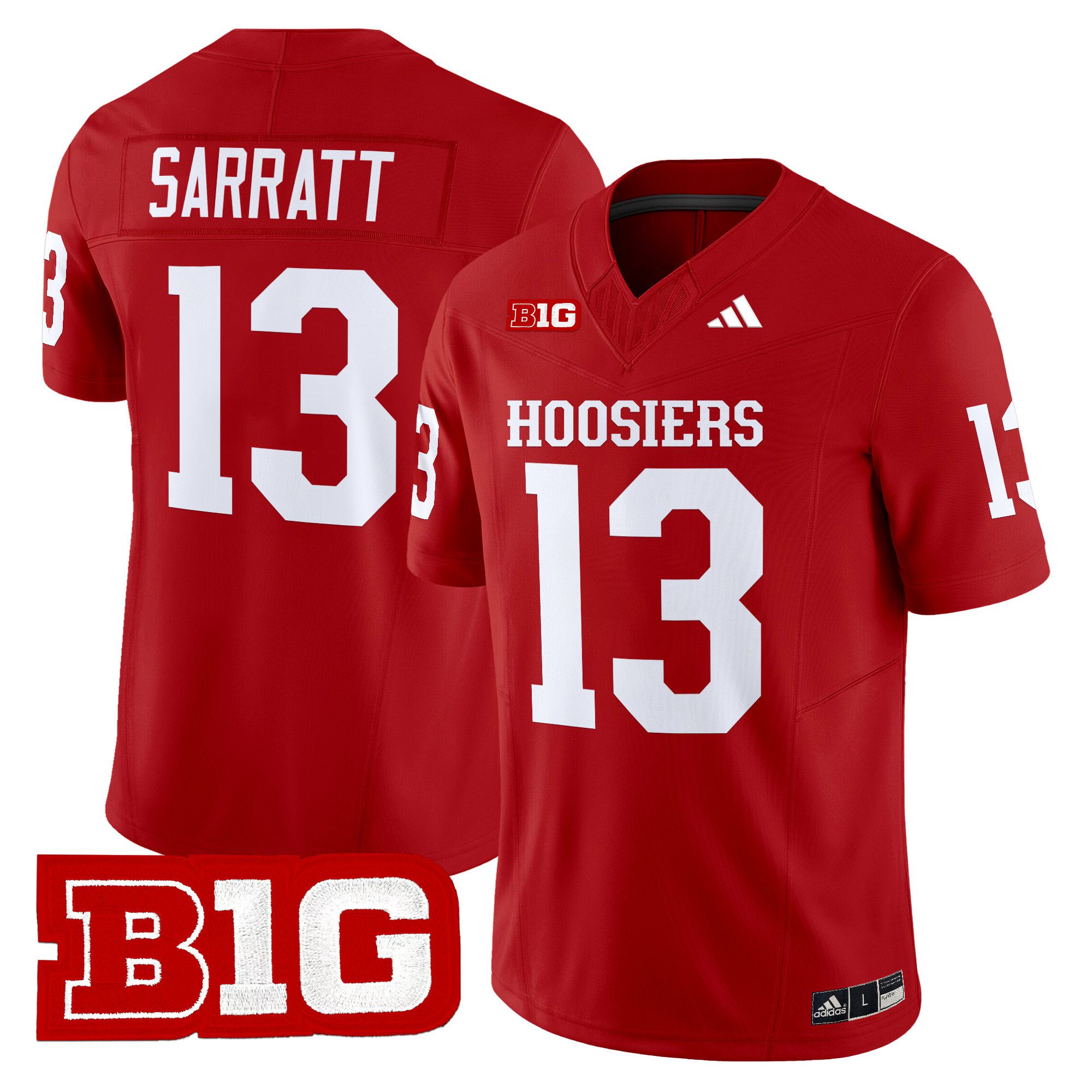 Men Indiana Hoosiers #13 Sarratt Red 2024 Vapor Limited NCAA Jersey style 1->->NCAA Jersey